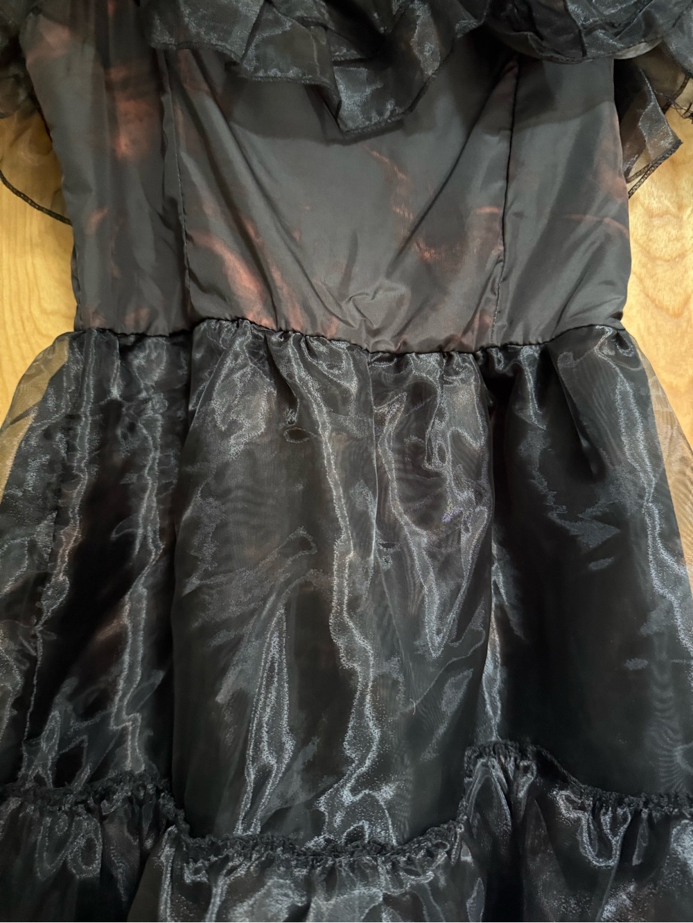 NWOT Child Large Wednesday Addams Prom Dress Halloween Costume Rave’N Dance - Picture 14 of 16